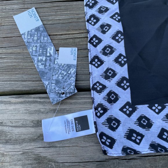14TH & Union Scarf Bandana Black & white Fashion N - Picture 4 of 10